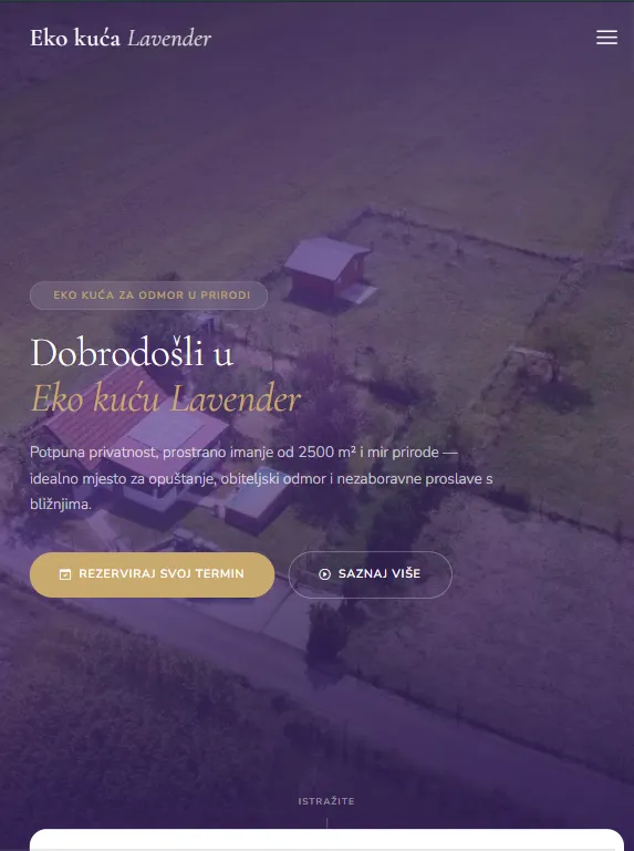 Eko kuća Lavender tablet prikaz