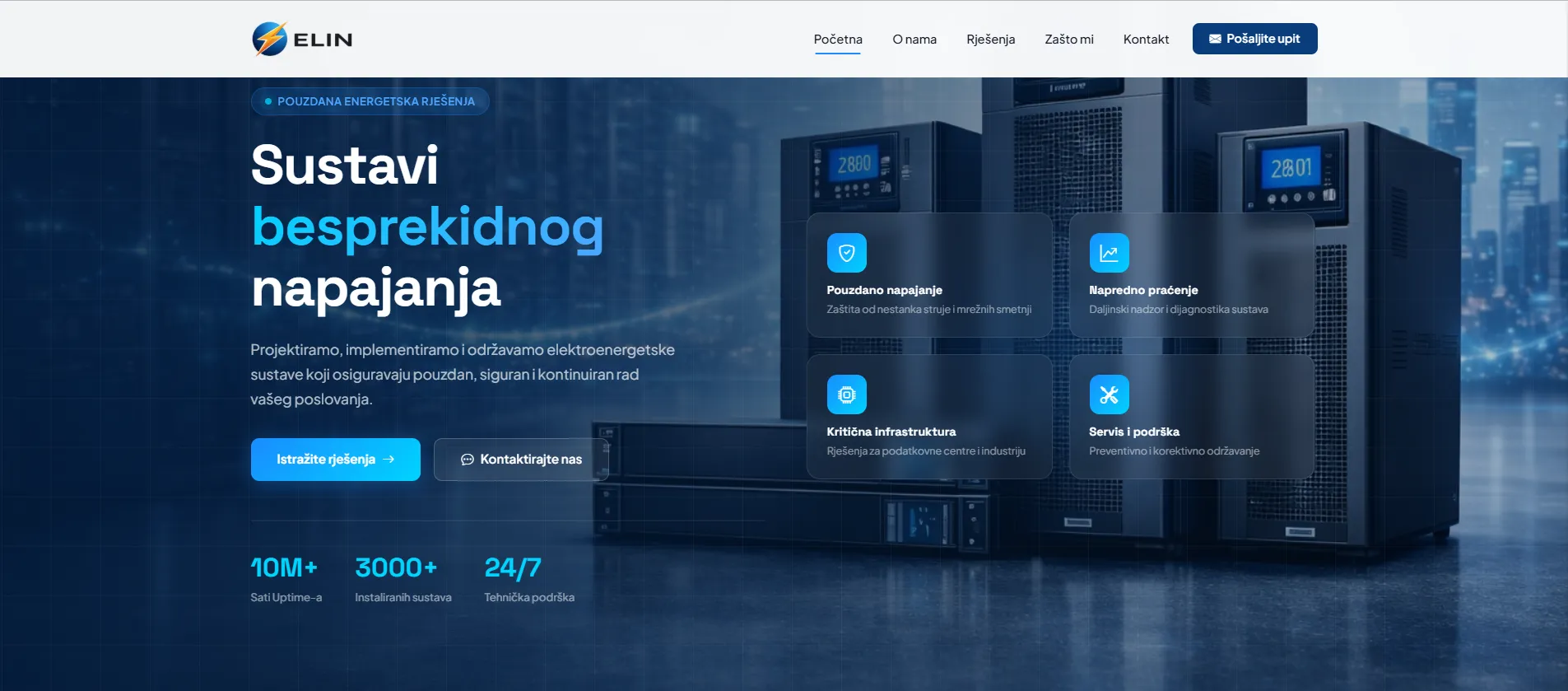 ELIN Zagreb desktop prikaz - izradio Gawa Studio