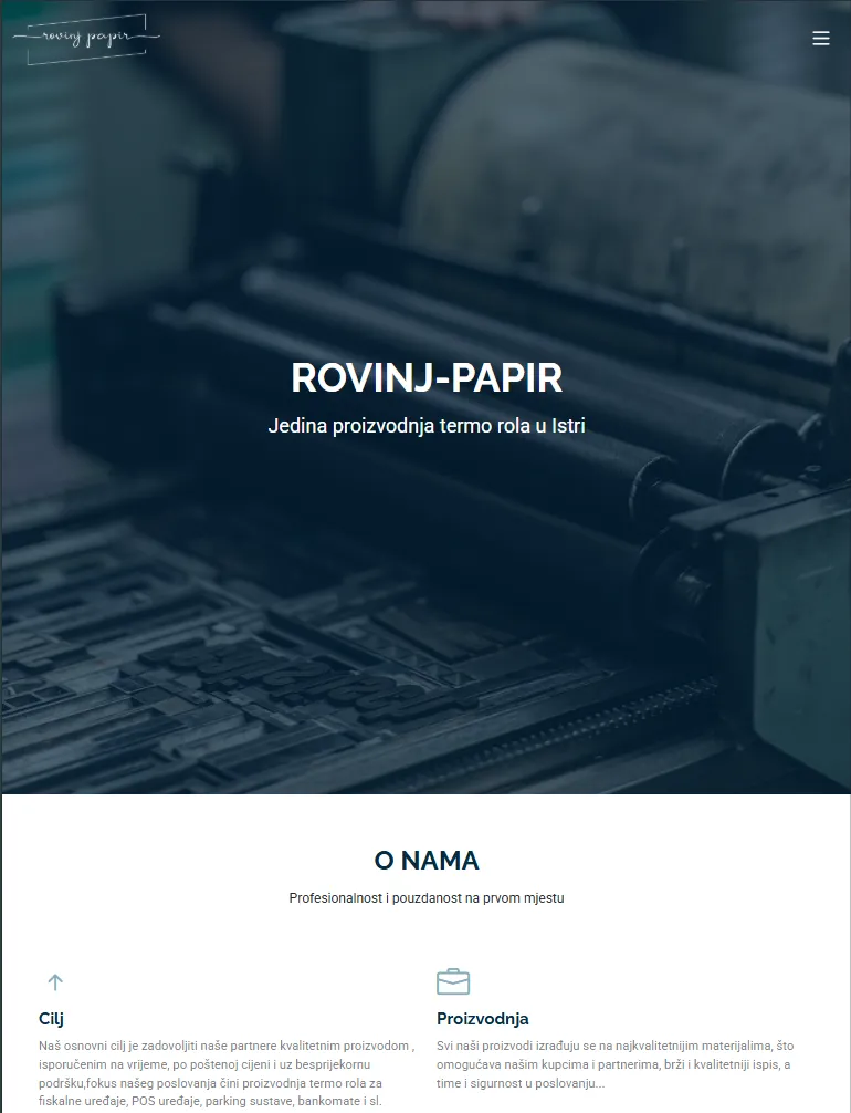 Rovinj Papir tablet prikaz